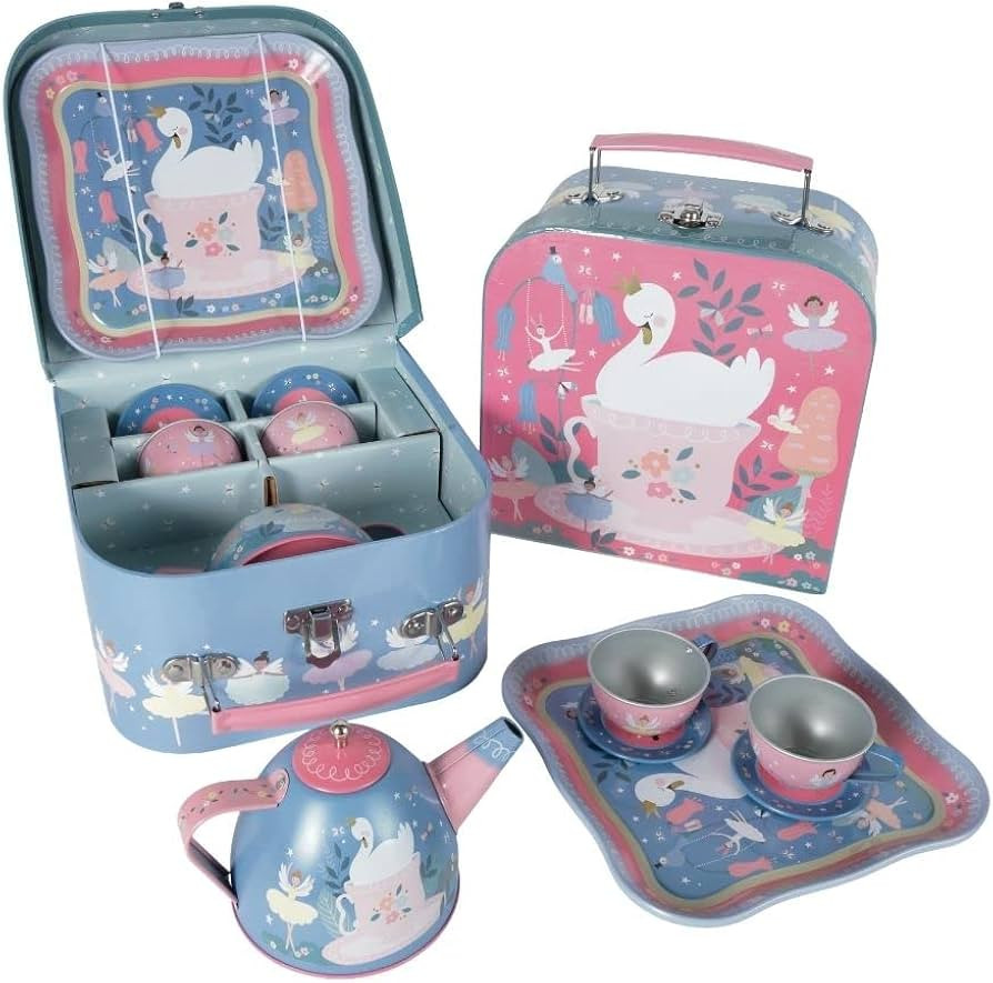 Floss & Rock 43P6396 Enchanted Tin Tea Party Playset, Set of 7, Multicolor, 17 x 17.5 x 9.5cm | Amazon (US)