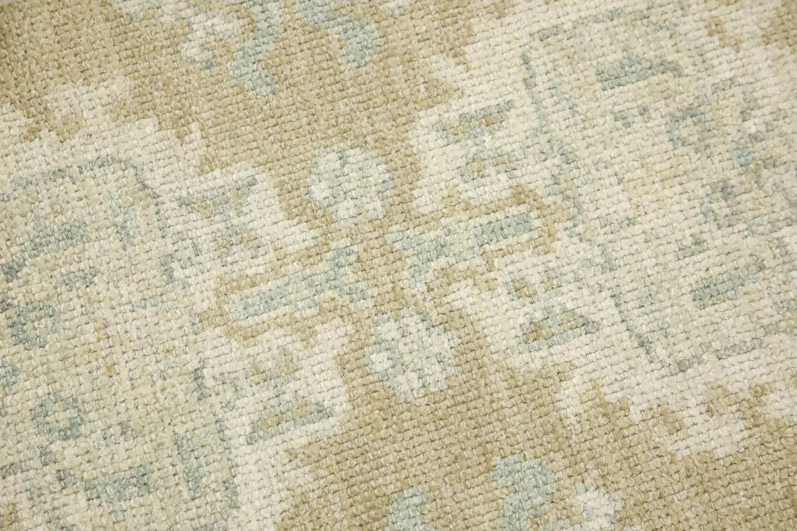 Turkish Oushak Rug – 2x3 Handwoven Wool Rug in Gold & Blue Design - Etsy | Etsy (US)