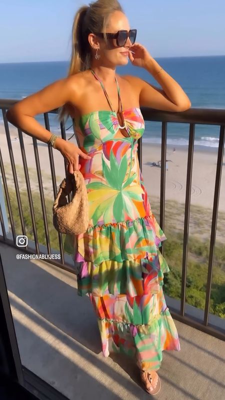 Beautiful tropical maxi perfect for your next vacation restocked wearing a size medium outfit vacation outfit perfect vacation dress

#LTKover40 #LTKtravel #LTKfindsunder100