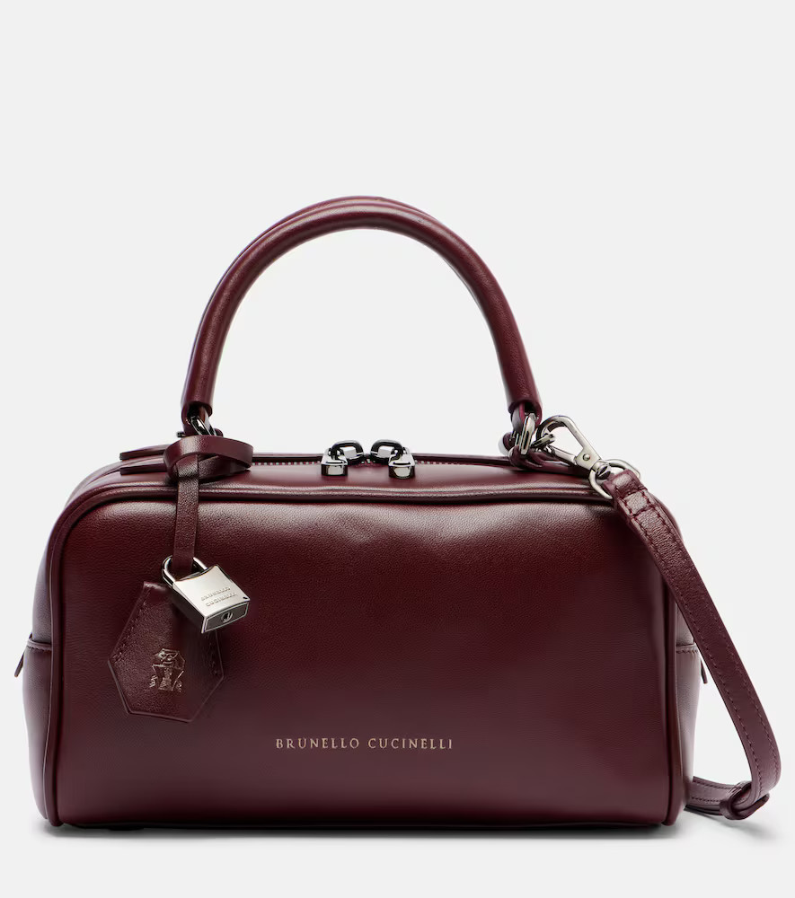 Brunello Cucinelli Boston Explorer Small leather tote bag | Mytheresa (US/CA)