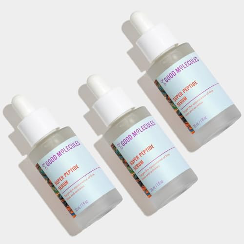 Good Molecules Super Peptide Serum Pack 3 – 1 fl oz / 30 ml Each | Lightweight Facial Serum with Peptides & Copper Tripeptides, Water-Based Skincare | Amazon (US)