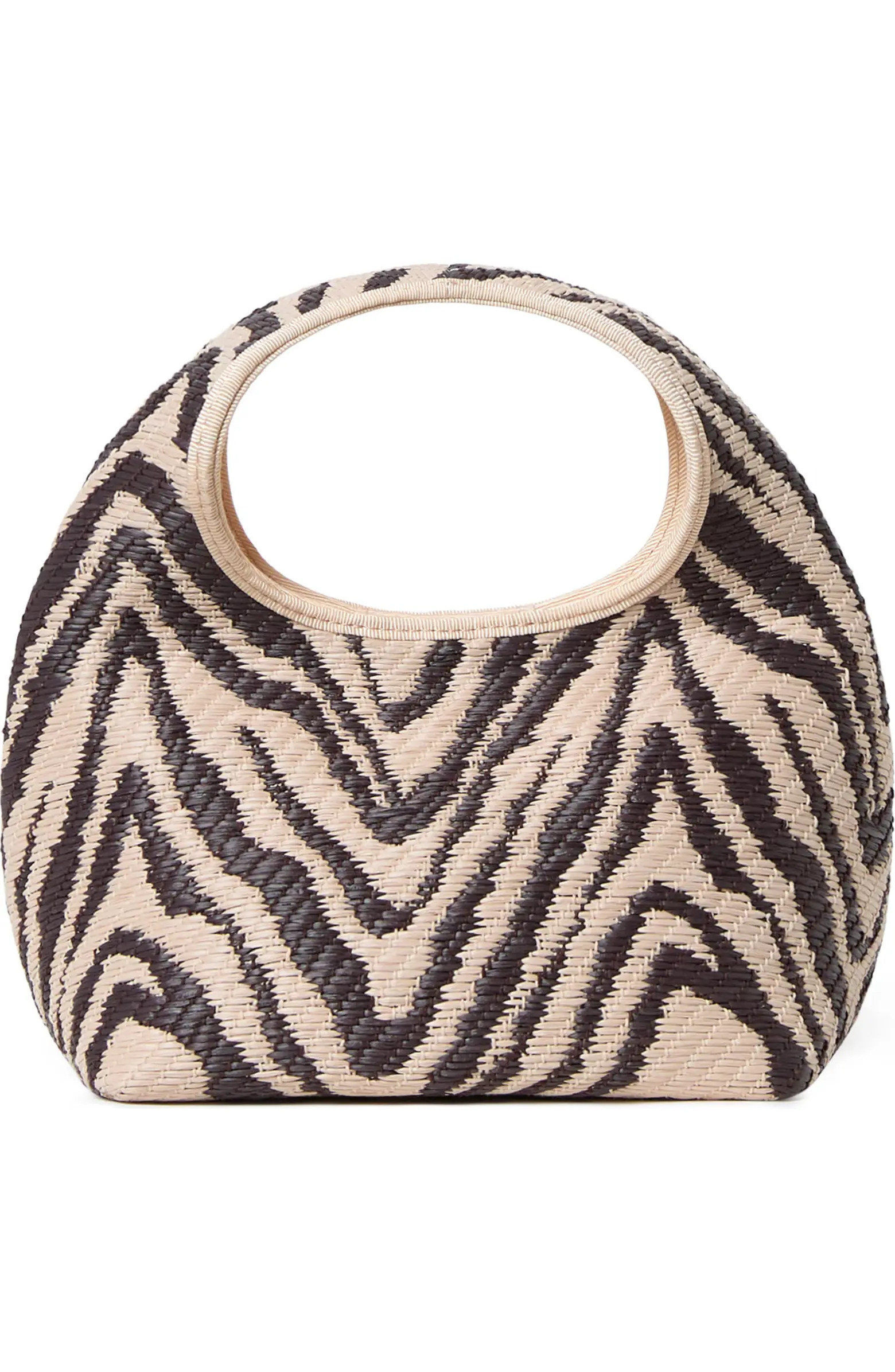 Kenzie Woven Raffia Top Handle Bag | Nordstrom