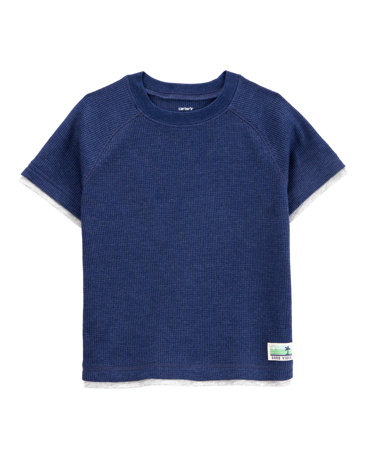 Toddler Short-Sleeve Waffle Knit Tee - Navy - Carter's | Carter's | Carter's Inc