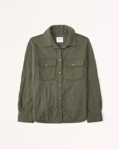 Onion Quilted Shirt Jacket | Abercrombie & Fitch (US)