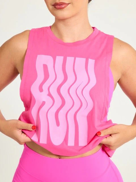 Run Crop Tank - Pink Crush | Buffbunny Collection