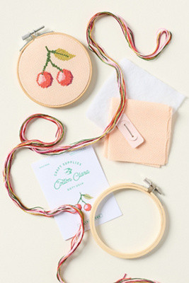 Cotton Clara Cross Stitch Kit | Anthropologie (US)