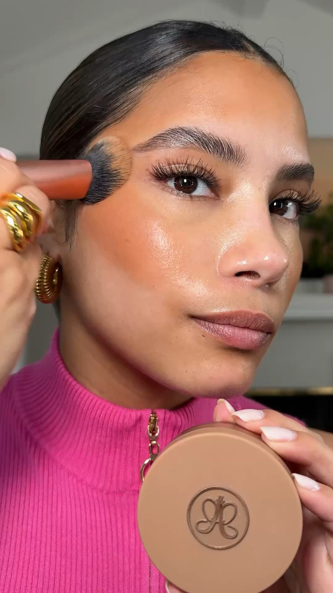 Simple glam ✨ pinks & browns 
Anastasia cream bronzer shade caramel
Kosas concealer shade: Illusion first, 04N second 
Hourglass concealer shade Dune 
Anastasia cream blush shade pink 
Lipliner shade Travis, lipstick shade dream blur, gloss shade Magic Spell

#LTKBeauty