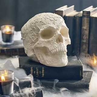 Floral Embossed Skull | Grandin Road