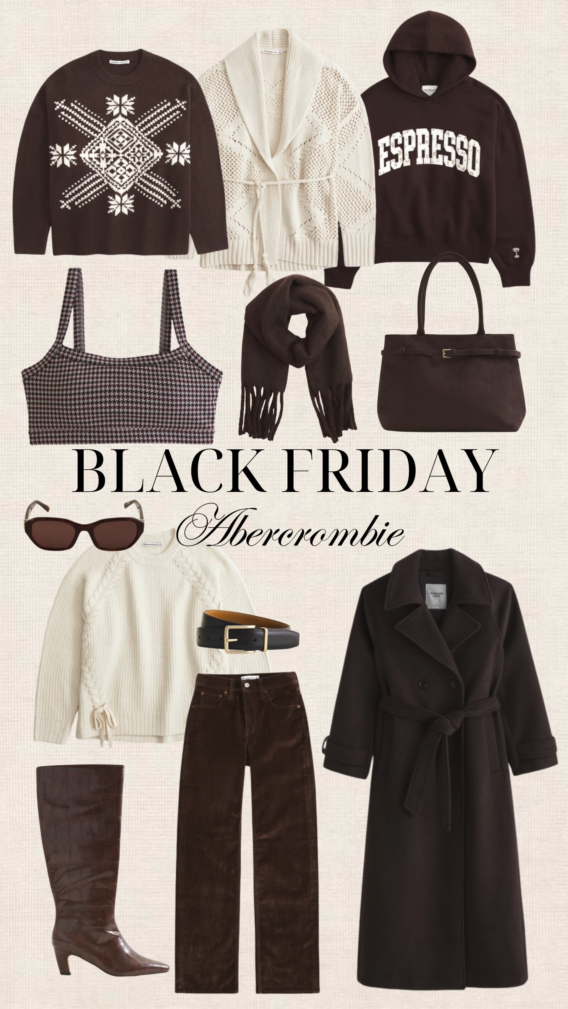 Black Friday Abercrombie!! The color of the season, chocolate brown! 

Black friday, black friday sale, gift guide sale, cyber week, cyber monday, sale alert,  

 #LTKCyberWeek #LTKGiftGuide #LTKHoliday