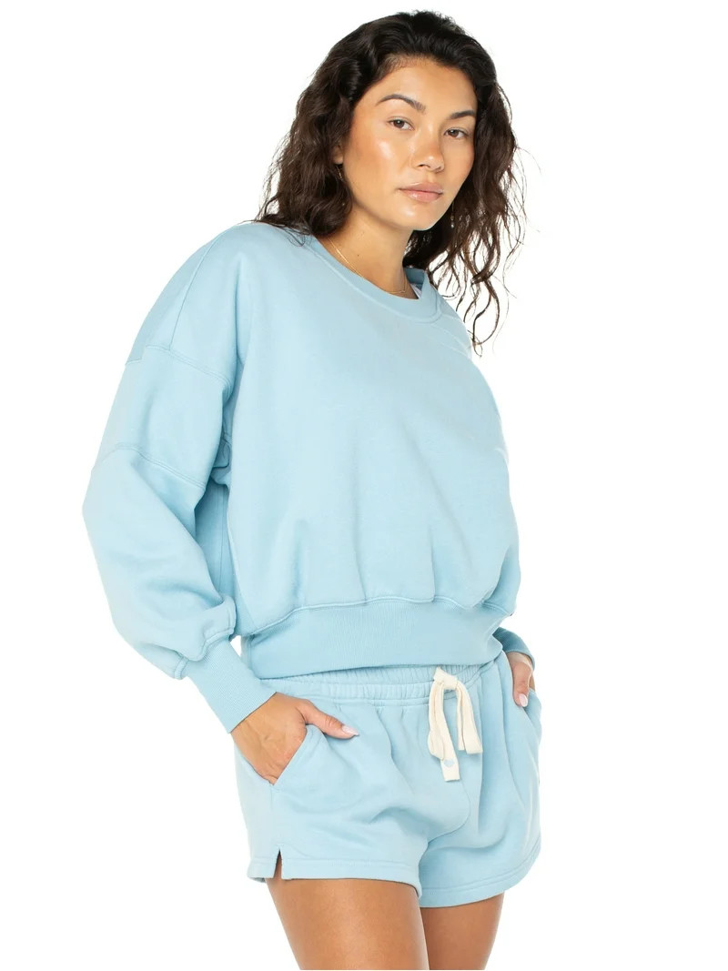 Celebrity Pink Women's Tie Front Fleece Shorts, Sizes XS-4X | Walmart (US)