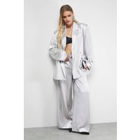 High Shine Satin Drawstring Trousers Co-ord | PrettyLittleThing UK