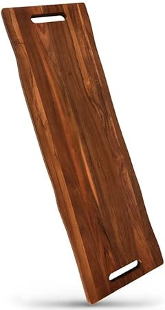 Large Acacia Serving Board with Handles, 36 x 12 Inch Rectangular Charcuterie Platter, Natural Wo... | Amazon (US)