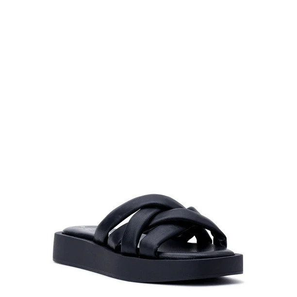 Time and Tru Women's Xband Demi Wedge Sandal | Walmart (US)