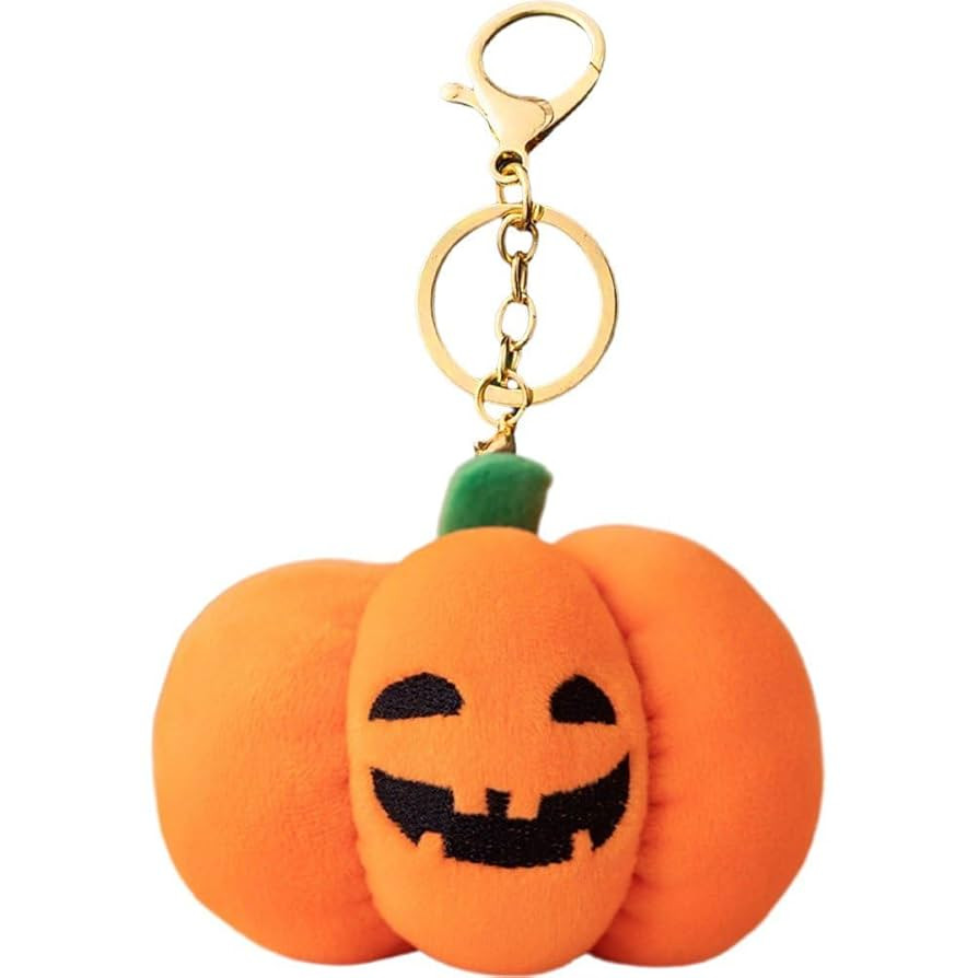 Cartoon Pumpkin Keychain Plush Pumpkin Charm Cute Key Ring Vintage Halloween Accessories for Purs... | Amazon (US)