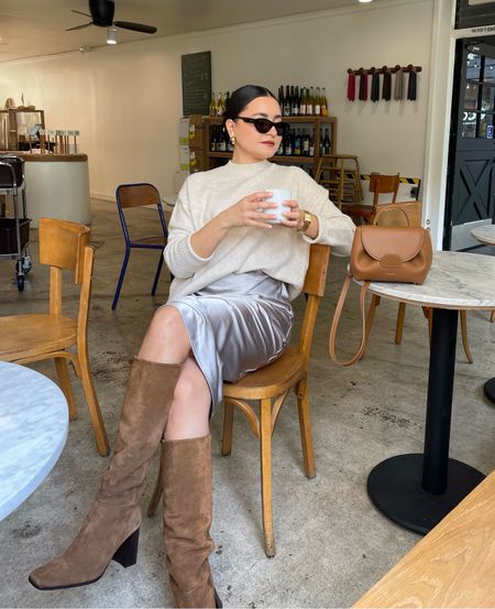 Maxi skirt outfit for a day at the coffee shop 👢

#LTKshoecrush #LTKfindsunder100 #LTKfindsunder50