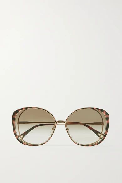 Chloé - Oversized Round-frame Acetate And Gold-tone Sunglasses | NET-A-PORTER (US)
