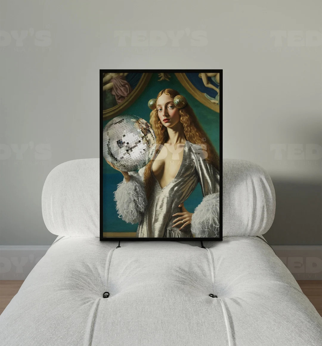 Disco Venus Print Poster, Botticelli Venus, Altered art, Maximalist wall art, Quirky decor, Eclec... | Etsy (US)