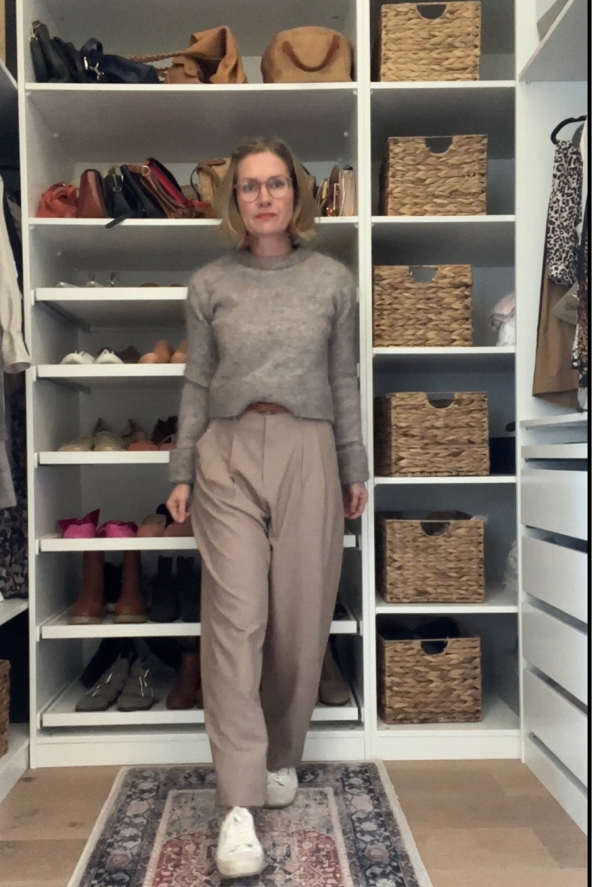 Tailored beige trousers / stripy top / matching jumper 

#LTKeurope #LTKstyletip #LTKunder100