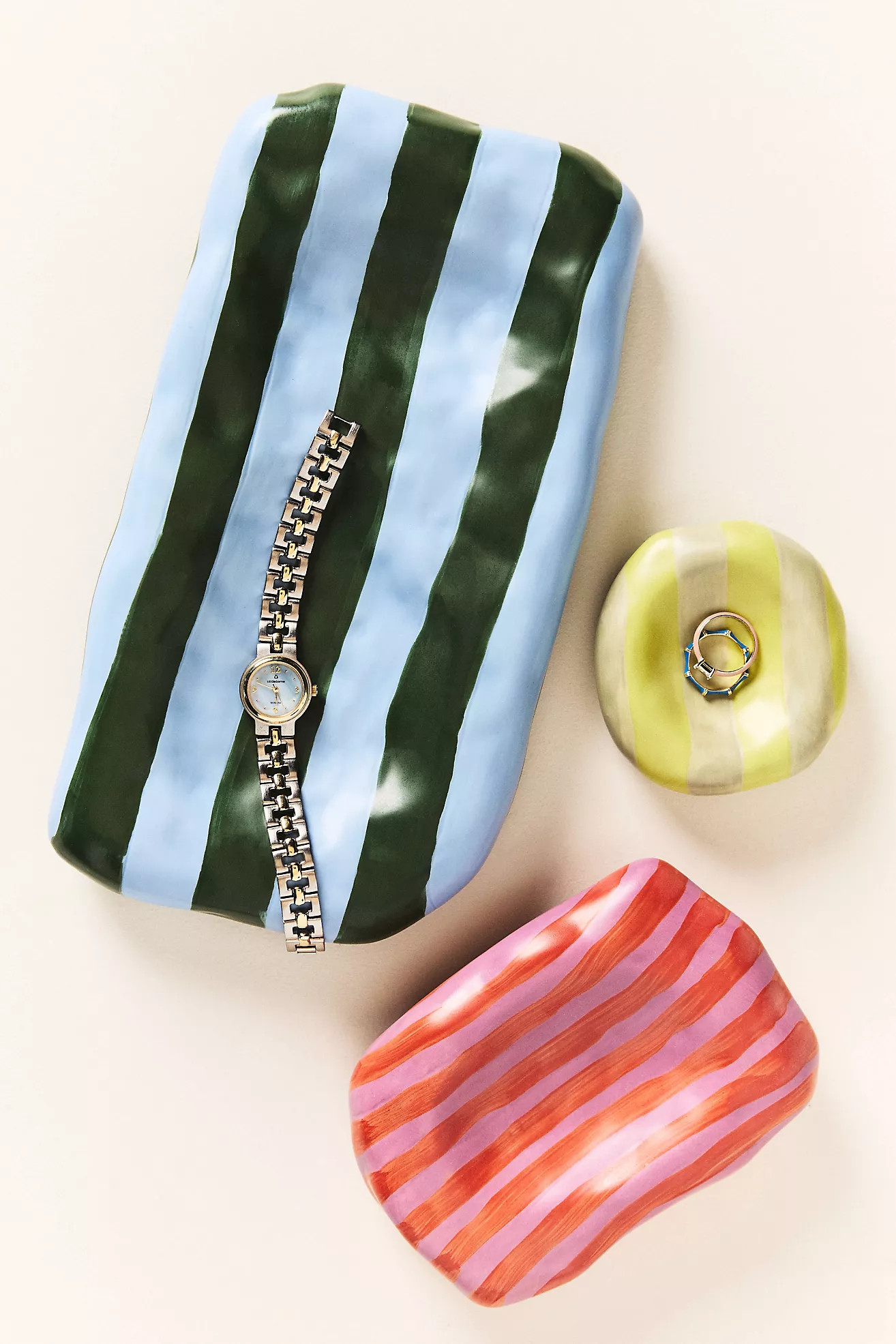 Maya Eline Leroy Striped Ceramic Trinket Dish | Anthropologie (US)