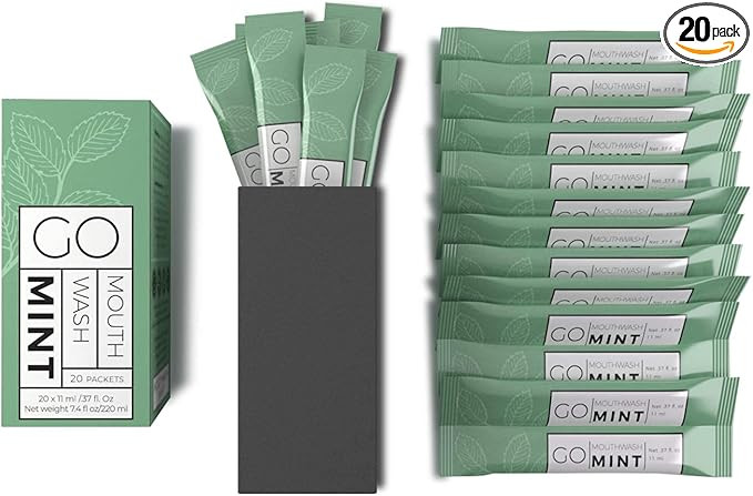 GO Mouthwash Packets – Single Size Mouthwash for Fresh Breath on The go. Airline Friendly – L... | Amazon (US)