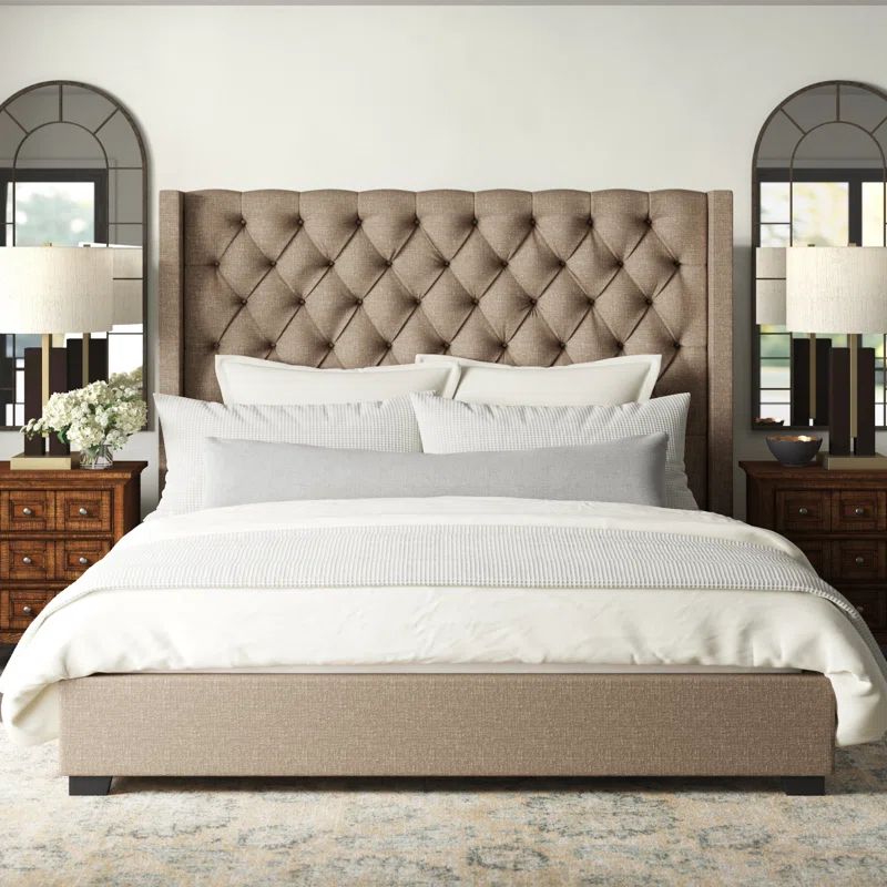 Abeyta Upholstered Wingback Bed | Wayfair North America