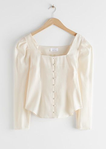 Square Neck Button Up Blouse | & Other Stories (EU + UK)