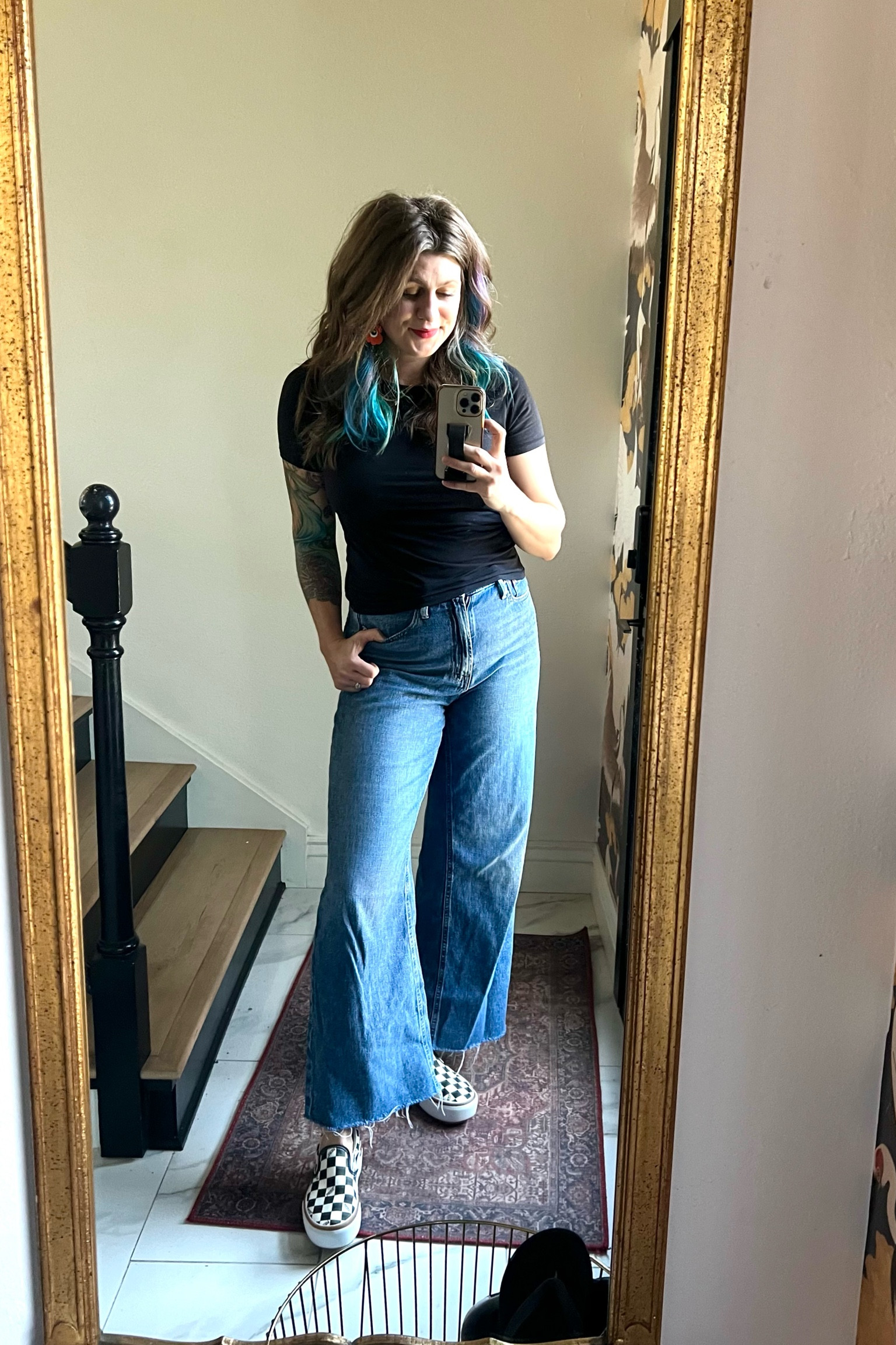 Casual Cute Go-To outfit! Basic black tee, wide leg jeans, and some Vans! Can dress up with heels too.🖤


#LTKSeasonal #LTKshoecrush #LTKmidsize