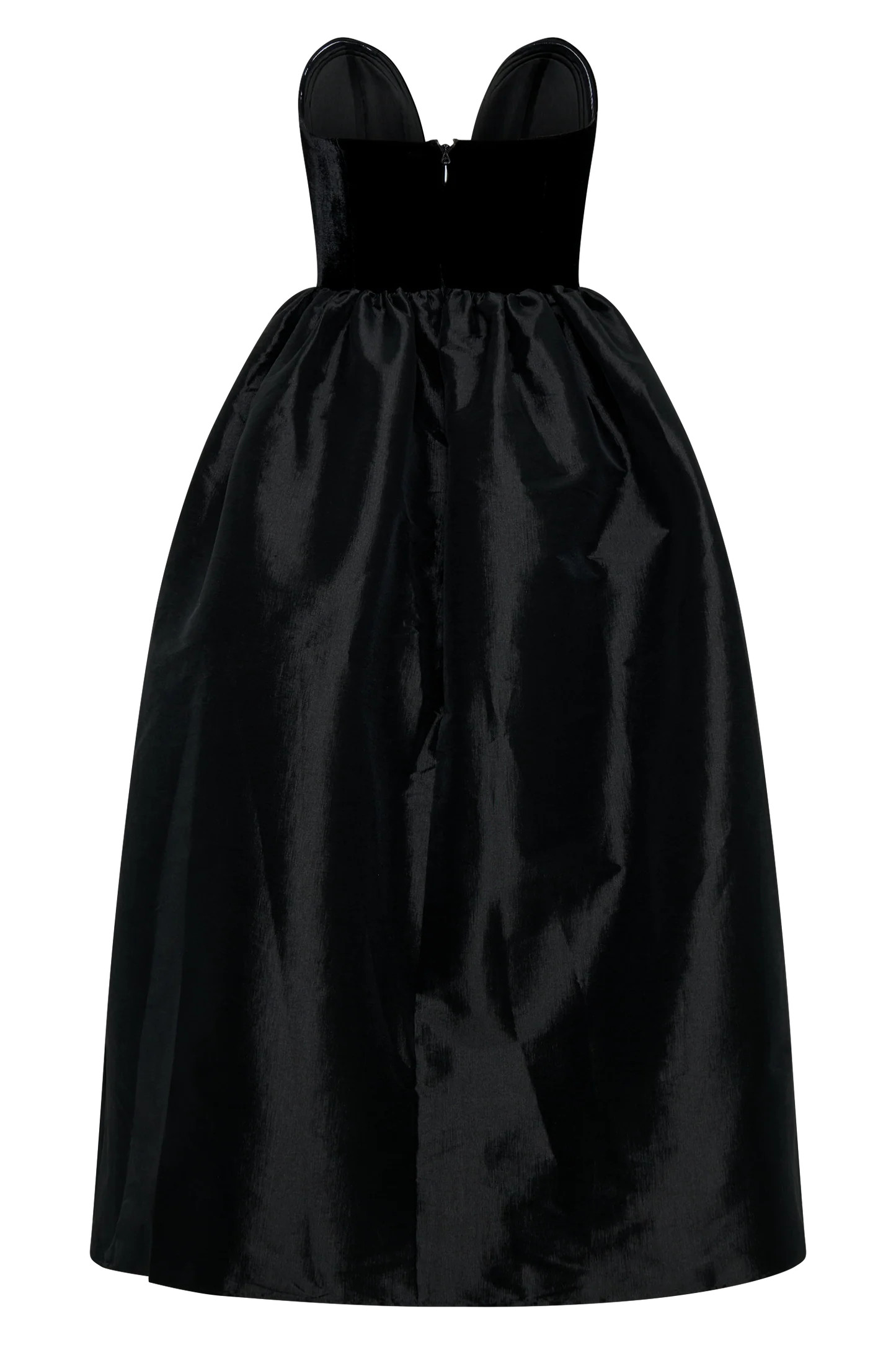Flora Strapless Velvet Midi Dress - Black | MESHKI US