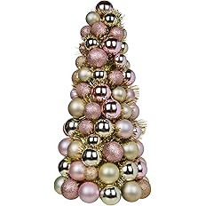 16" Mini Christmas Tree, Small Xmas Tree Decorations with 94 PCS Shatterproof Christmas Ornaments... | Amazon (US)
