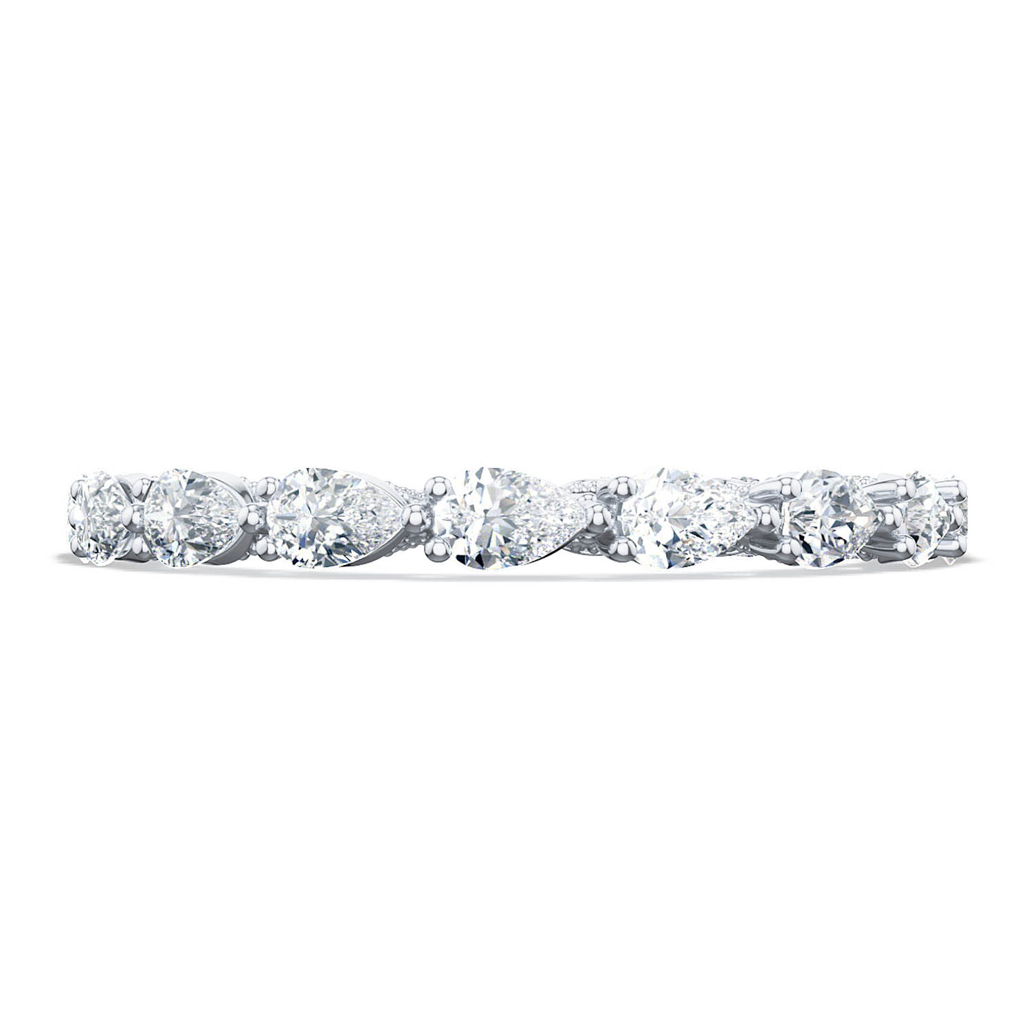 Sculpted Crescent Pear Foundation Wedding Band | Tacori
