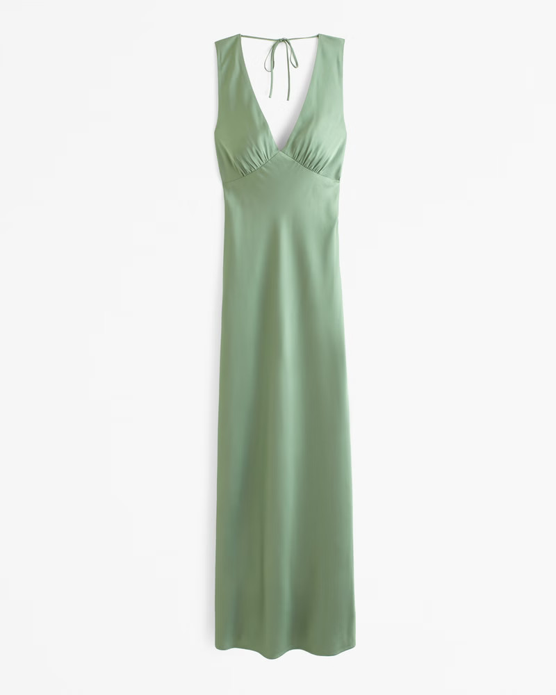 Women's Plunge Cowl Back Maxi Dress | Women's Clearance | Abercrombie.com | Abercrombie & Fitch (US)