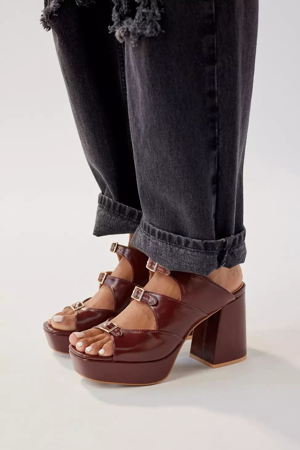 UO Sierra Tri-Buckle Platform Mule | Urban Outfitters (US and RoW)