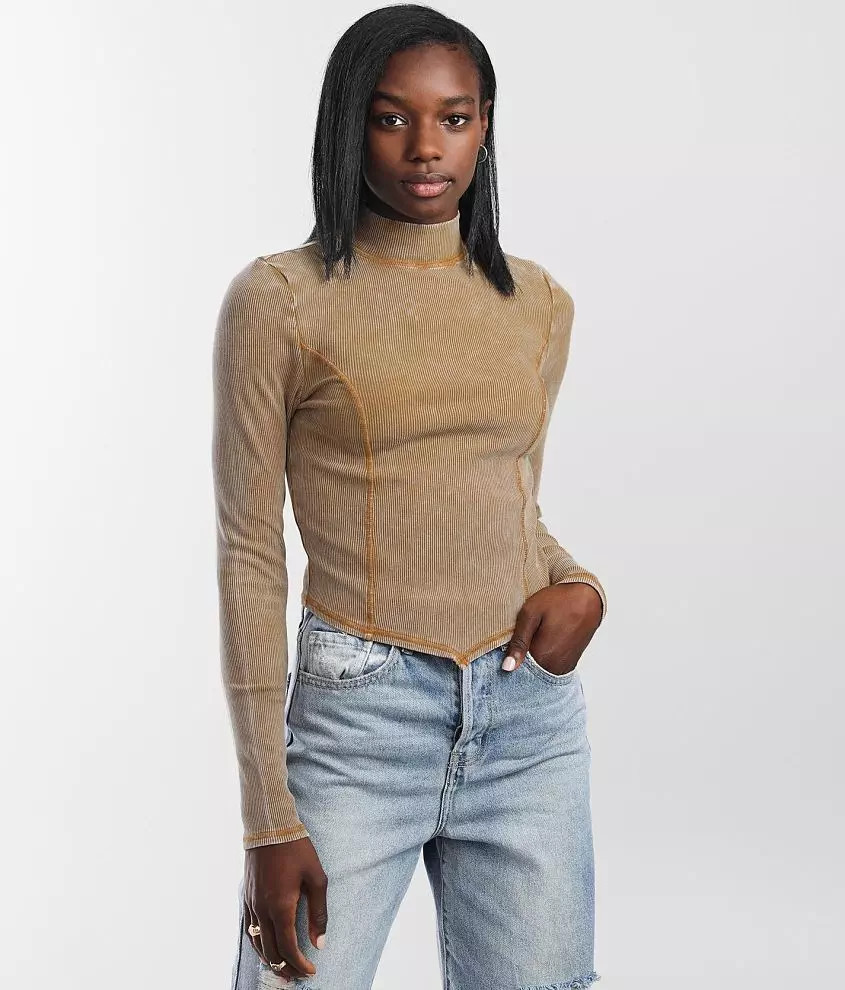 Washed Mock Neck Top | Buckle