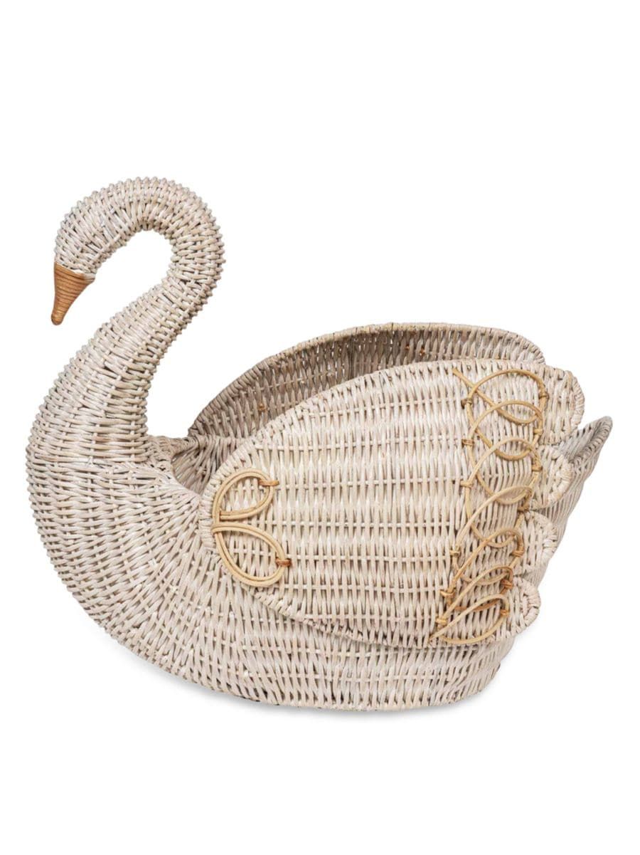Provence Rattan Swan Basket | Saks Fifth Avenue