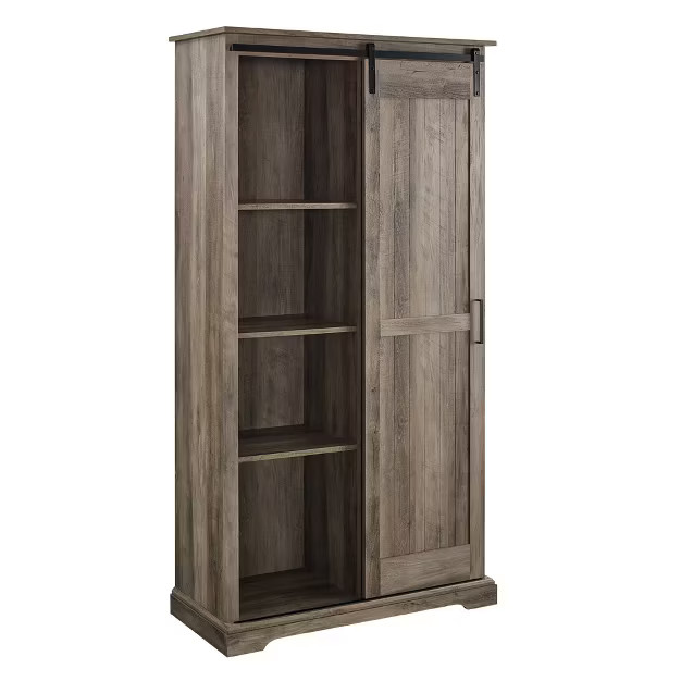 Owens Farmhouse Sliding Barn Door Storage Hutch - Saracina Home | Target