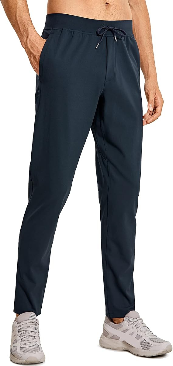 CRZ YOGA 4-Way Stretch Athletic Pants for Men 30" Workout Lounge Casual Work Jogger Pants with Zi... | Amazon (US)