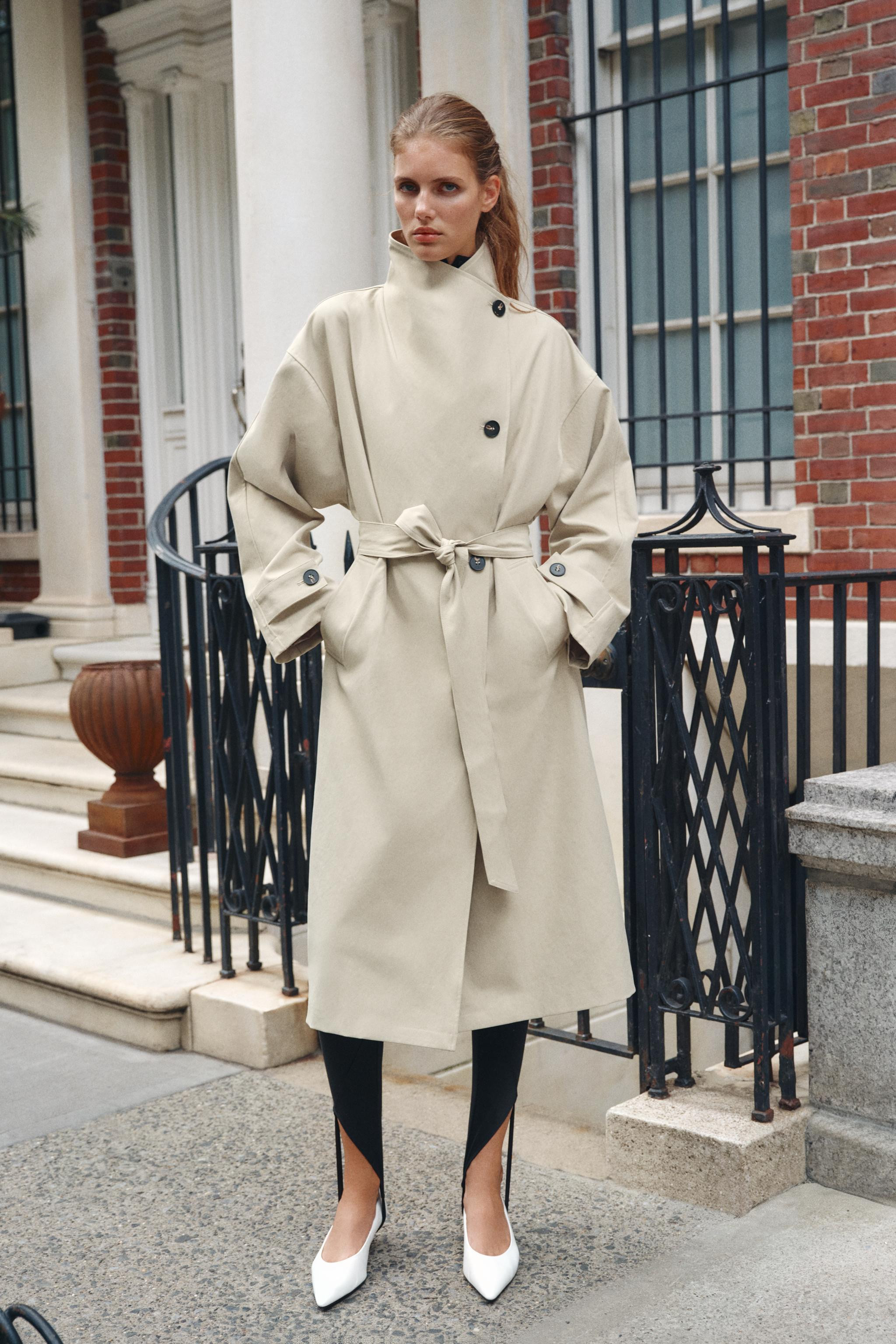 BELTED LONG TRENCH COAT | Zara US