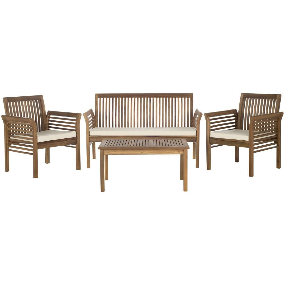 Carson 4 Piece Patio Outdoor Conversation Set  - Safavieh | Target