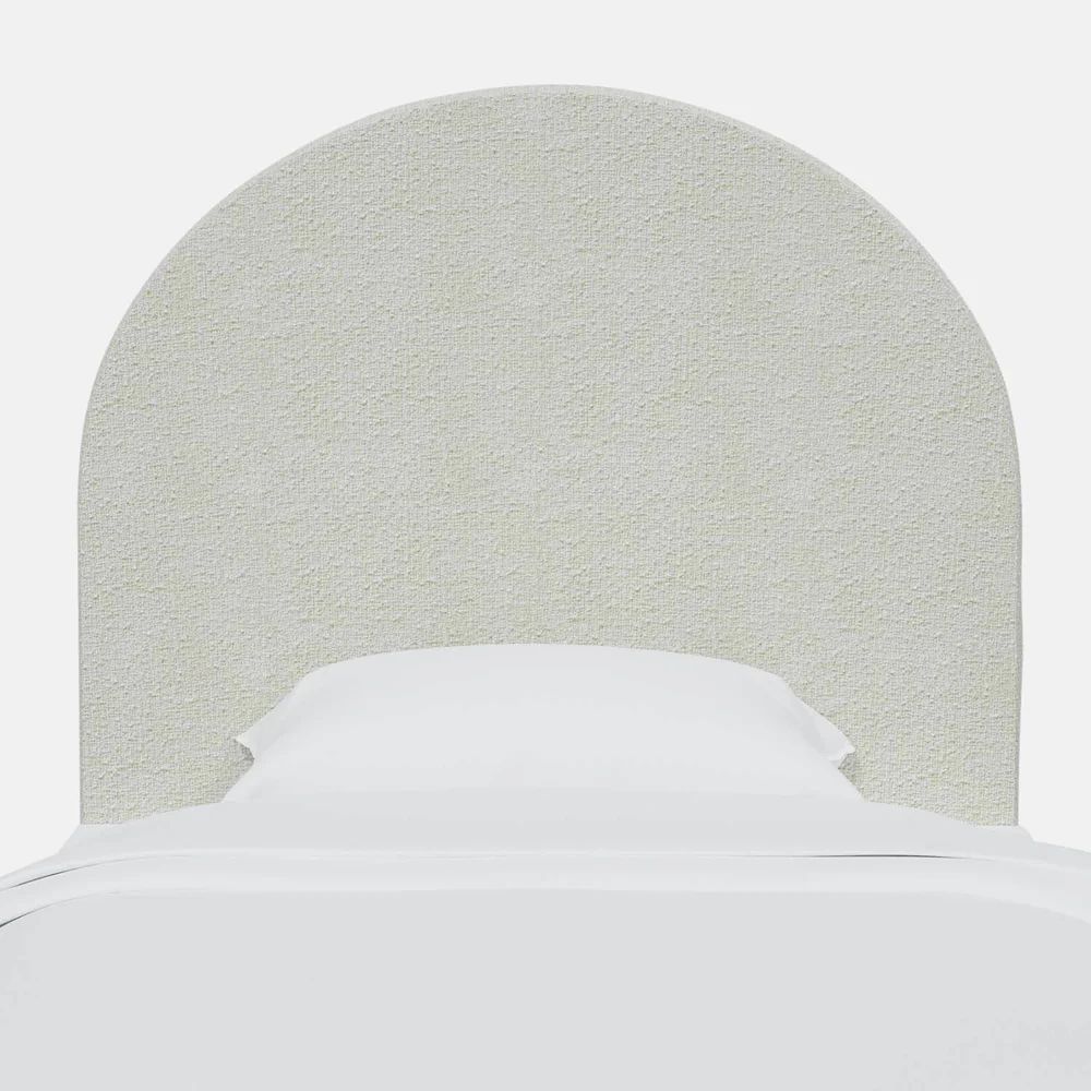 Amelia Boucle Charging Rounded Headboard | Dorm Essentials - ivory / Twin/Twin XL - Dormify | Dormify