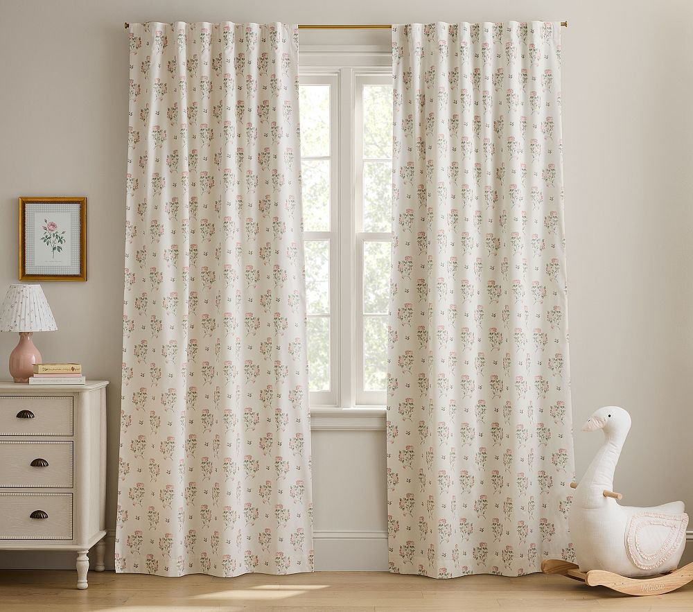 Bria Hammel Rose Blackout Curtain | Pottery Barn Kids