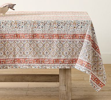 Darcy Organic Cotton Tablecloth | Pottery Barn (US)
