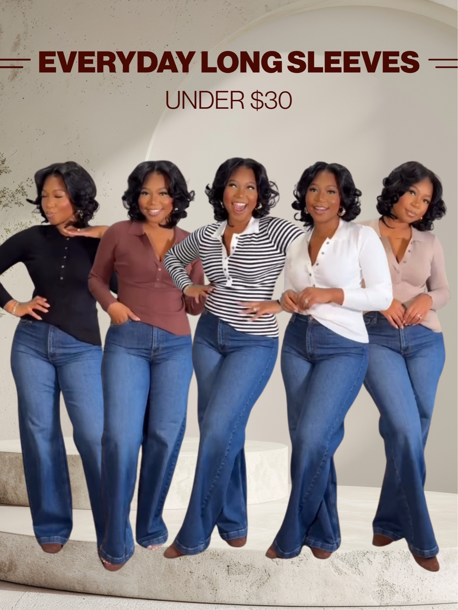 LOVE these tops. I am 5’9 | 200 lbs wearing a size medium. And then a 31 tall in the jeans for a snug perfect fit. Size up if you’re my exact size and want some room! The quality is perfect and they make for an everyday essential you can wear to work, church, running errands! Easy to pair with jeans, trousers, and even a wide leg sweatpant!

#LTKFindsUnder50 #LTKStyleTip #LTKMidsize