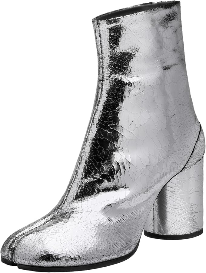 Womens Tabi Boots Split Toe Ankle Boots Chunky Block Heels Booties Japanese Ninja Shoes Mid Heel ... | Amazon (US)