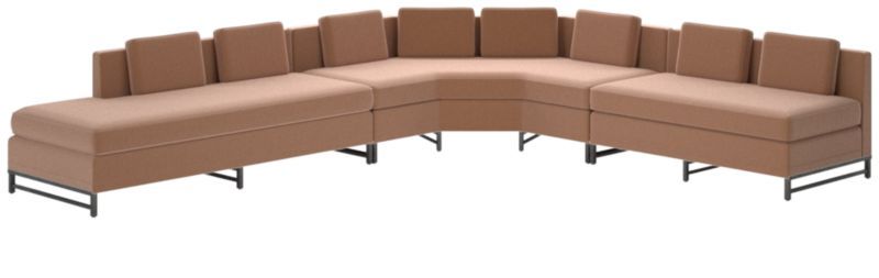 Metric Right Armless 3-Piece Modern Sectional Sofa | CB2 | CB2