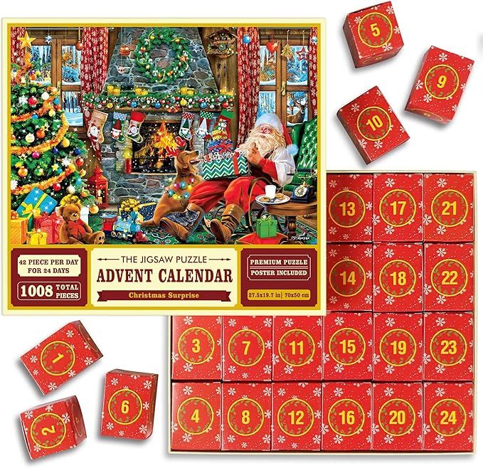 Ouriky Advent Calendar 2022 Christmas Puzzles, Holiday Jigsaw Puzzles for Adults and Kids - Chris... | Amazon (US)