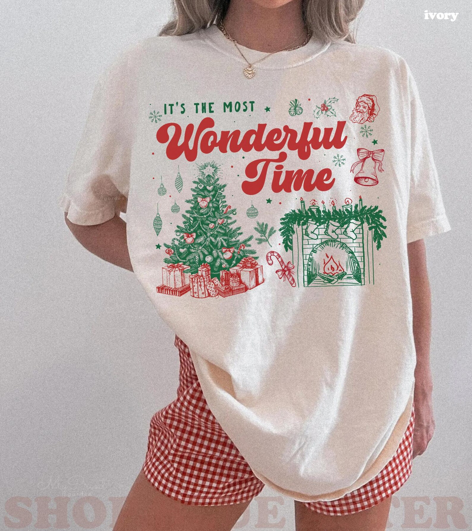 It's the Most Wonderful Time Comfort Colors Christmas T-shirt, Casual Winter Shirt, Cozy Vintage ... | Etsy (US)