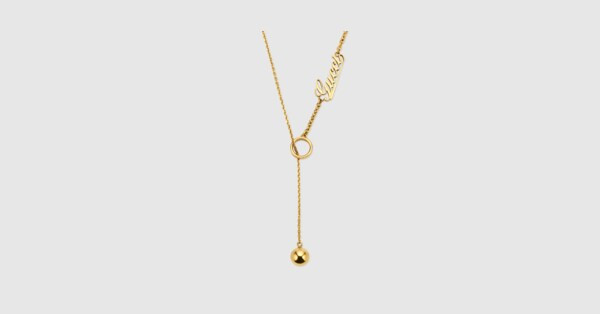 Drop chain necklace with Gucci script | Gucci (US)