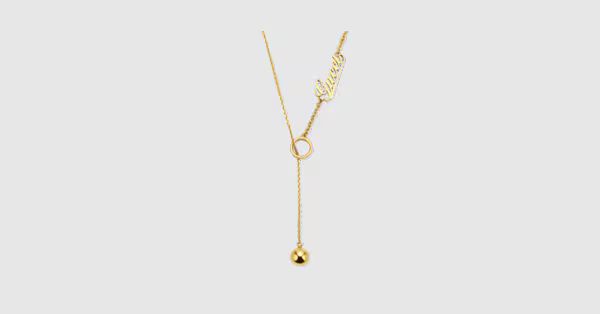 Drop chain necklace with Gucci script | Gucci (US)