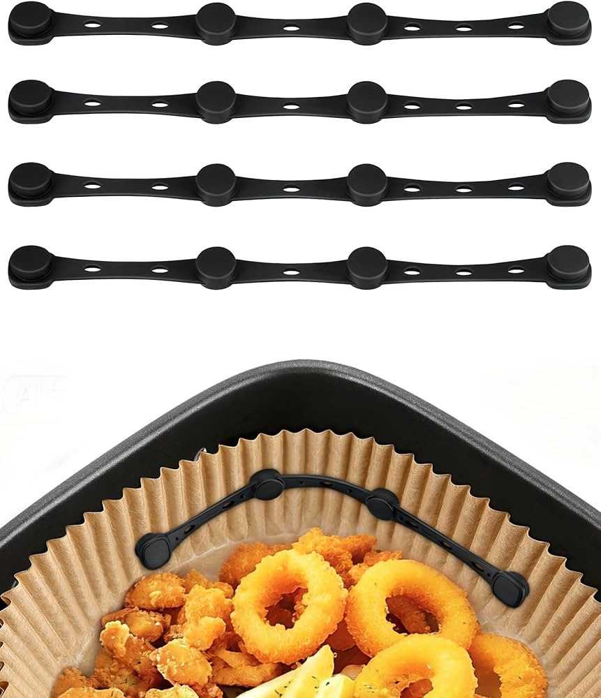 Air Fryer Magnets for Parchment Paper, 4Pcs Non-Segmented Design Air Fryer Accessories Locks Line... | Amazon (US)