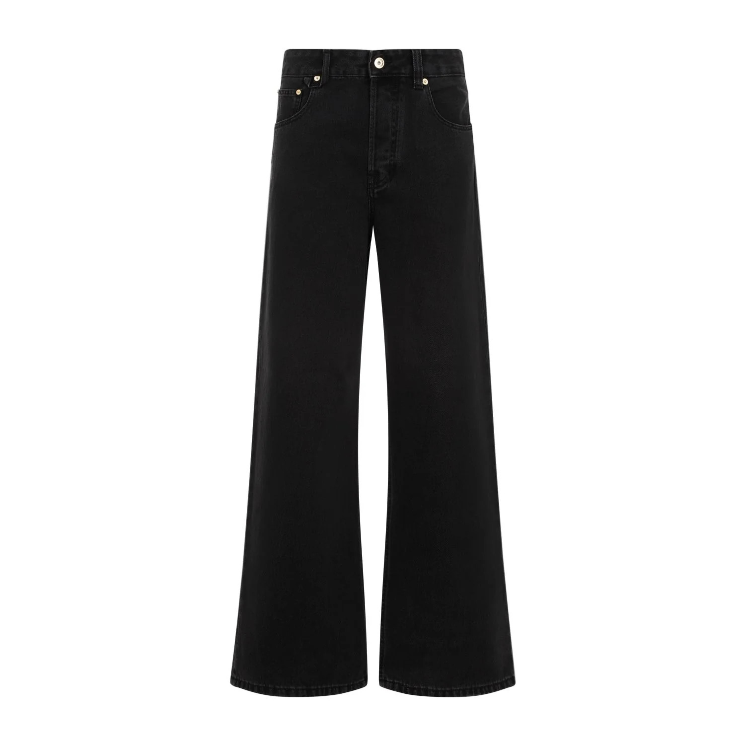 Jacquemus Women's Le De-NÃ®mes Large Jeans in Black | Size 26 | 241DE0381515 | LOZURI